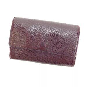 Louis Vuitton Key holder Key case Taiga Brown Woman Authentic Used